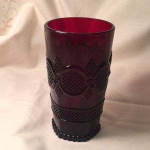 Vintage Avon Cape Cod Red Tall Beverage Glass
